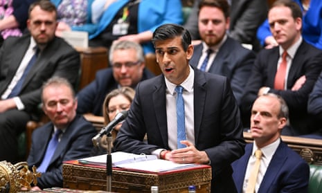 Rishi Sunak during prime minister's questions