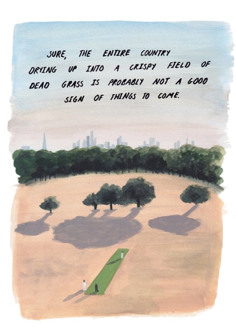 Natalya Lobanova on the UK’s summer of heatwaves – cartoon, panel 1