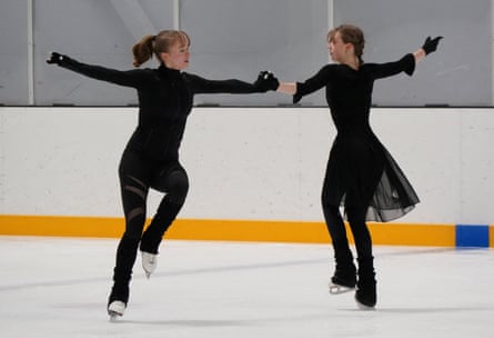 The pair train at a rink in Helsinki.