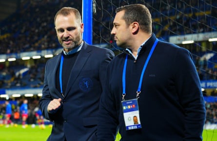 Chelsea’s co-sporting board Paul Winstanley, left, and Laurence Stewart