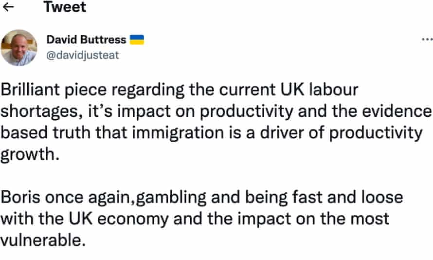 New government ‘cost of living tsar’ called for Boris Johnson to resign | Cost of living crisis 2 Buttress said Johnson was “being fast and loose with the UK economy”.