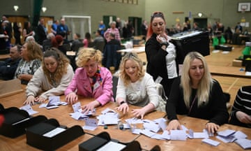 Votes are counted in Blackpool
