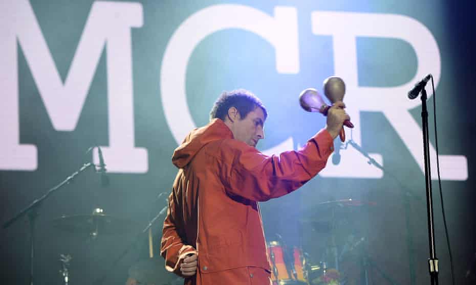 Liam Gallagher performing during the One Love Manchester concert at Old Trafford.
