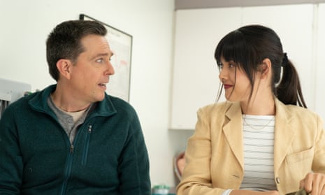 Ed Helms, left, and Patti Harrison in Together Together.