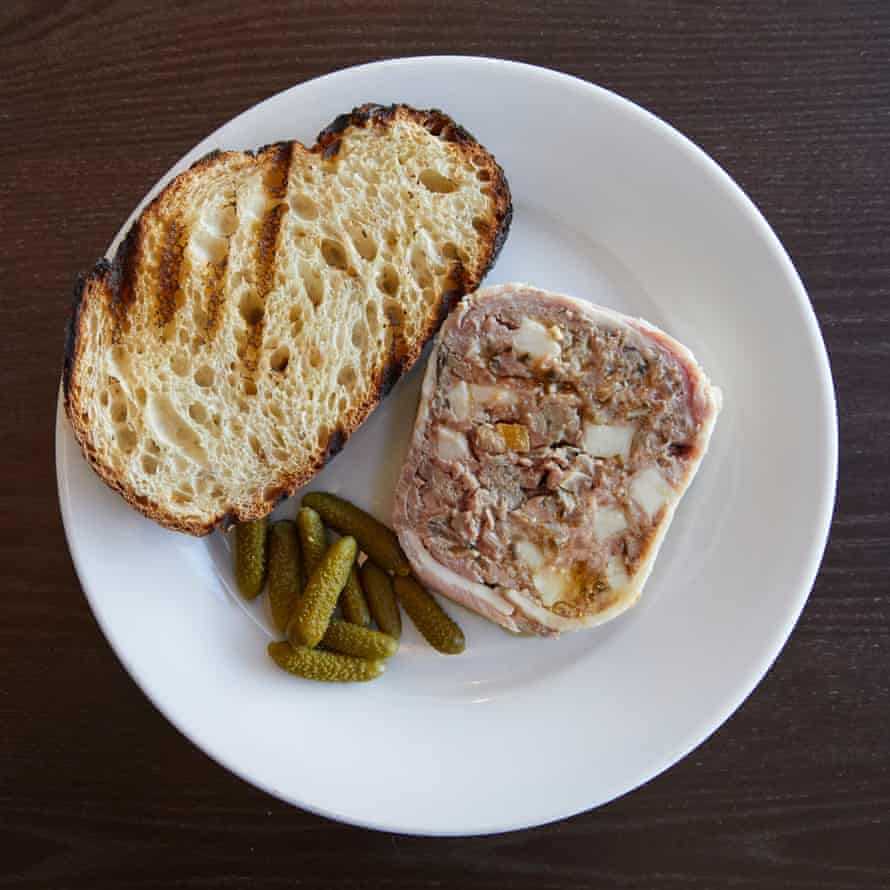 Café Cecilia's pork and apricot terrine: “The nastiest slice of pâté I've ever seen in my life.