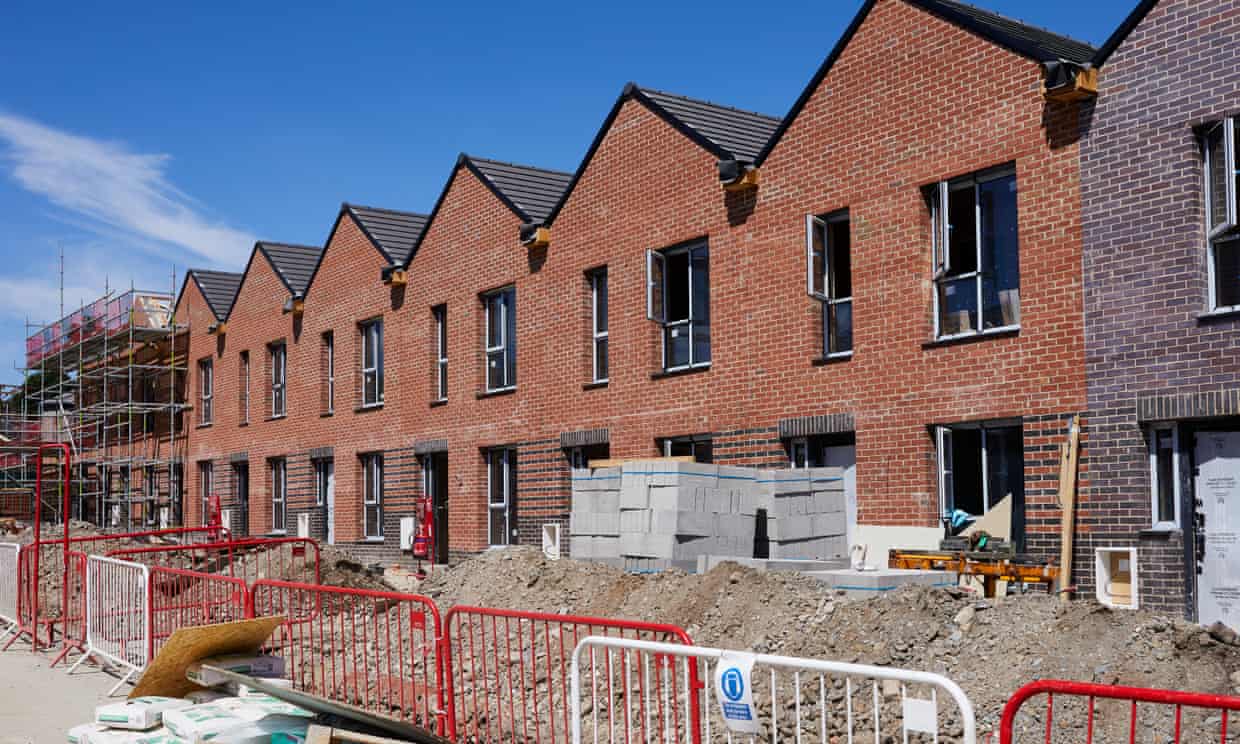 New housing association houses in Rochdale. The government has pledged £1.67bn for new social housing.