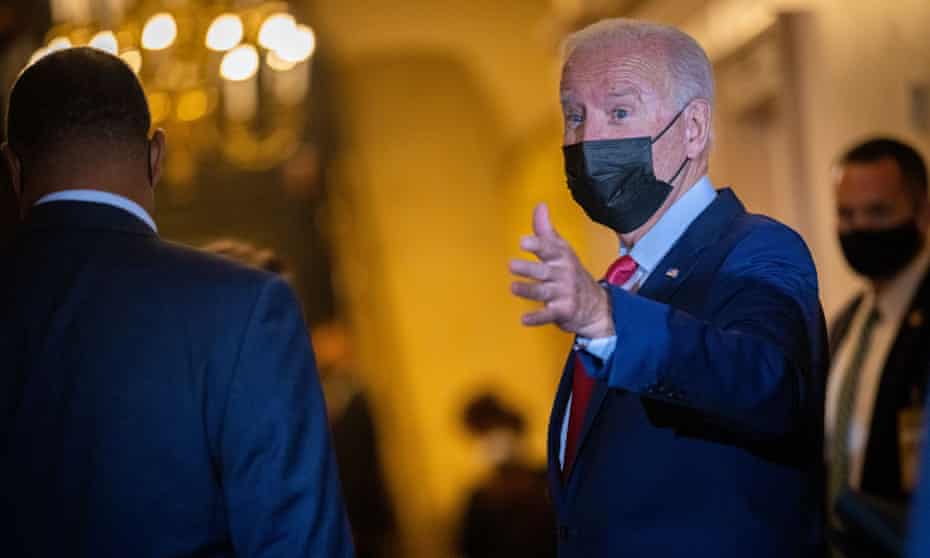 Joe Biden visits the Capitol to meet with the Democratic caucus. Progressives are aligned with the president’s agenda while a tiny sliver of congressional Democrats are obstructing it.