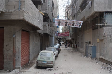 The dusty streets of Faisal in Cairo, home to a community of Sudanese refugees.