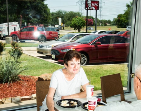 Janet and Richard Bogdon at a KFC in Plano, near Dallas, Texas.