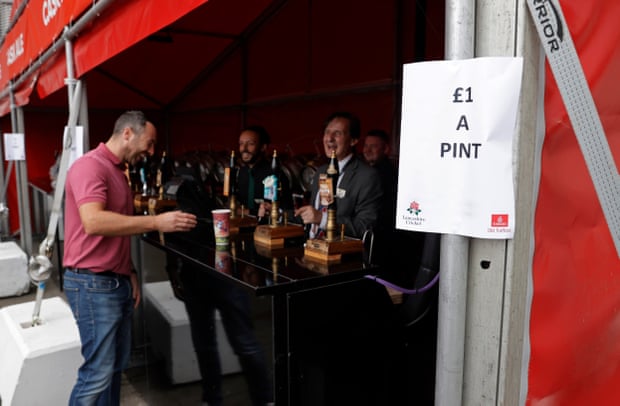Reduced beer prices as the Test is called off.