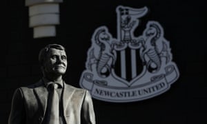 Sir Bobby Robson’s statue outside Newcastle’s St James’ Park stadium.