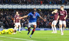 Danilo celebrates his winner against Hearts.