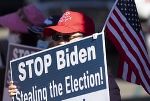 A woman attended the Orange County Registrar's Rally for Voters' Office in Santa Ana, California.