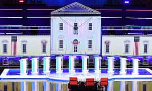 The debate stage.