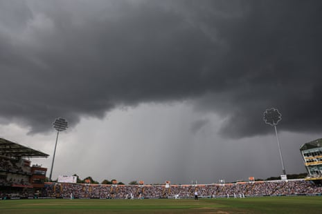 Dark rain clouds roll in