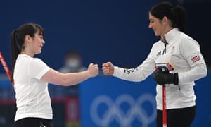 Winter Olympics day 16: GB in women’s curling final; men’s ice hockey – live! | Sport 2 Hailey Duff and Eve Muirhead relish a solid shot in the gold-medal game.