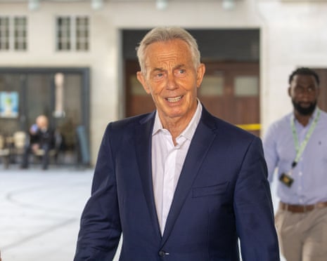 Tony Blair at the BBC on Wednesday morning.