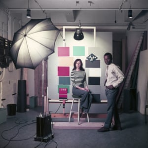 James Barnor with a model at the special Agfa-Gevaert studio, Mortsel, Belgium, 1969