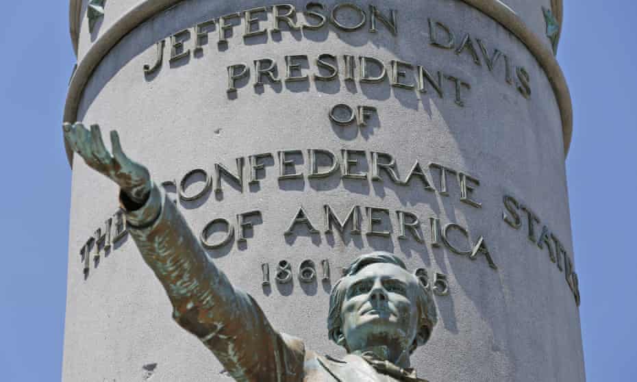 The statue of Confederate president Jefferson Davis on Monument Avenue in Richmond, Virginia, has been recommended for removal.