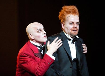 Christopher Purves as Mephistopheles and Peter Hoare as Faust in Terry Gilliam’s The Damnation of Faust, for the English National Opera.