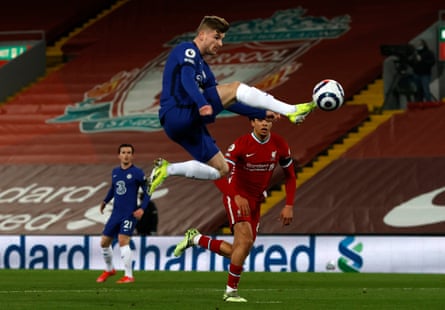 Timo Werner put in an impressive display for Chelsea at Anfield.