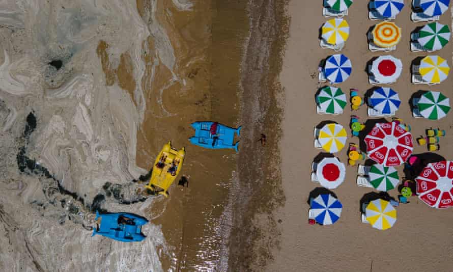 Pedalos on the banks of the Marmara Sea covered with sea snot. As the climate crisis heats the seas, plankton are on the move, with potentially profound consequences for ocean life and humans.