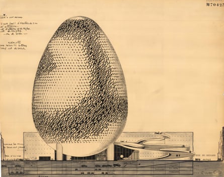Cracking idea … André Bruyère’s mega egg and Pompidou rival.