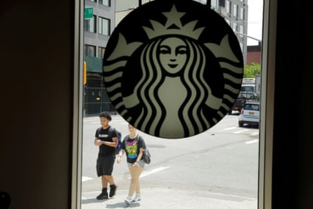 Outside a Starbucks store in Brooklyn.