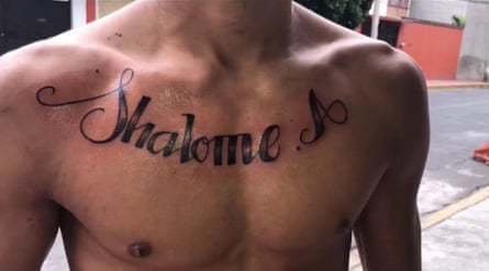 Tattoo of a man’s chest