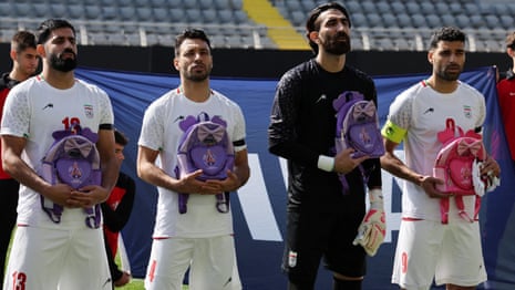 Iranian Footballers’ Silent Protest: School Bags Honor Victims of Deadly Attack Iranian Footballers’ Silent Protest: School Bags Honor Victims of Deadly Attack