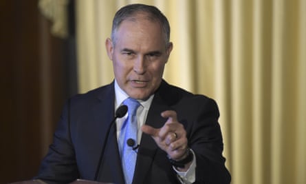 Climate change sceptic and now head of the Environmental Protection Agency, Scott Pruitt.