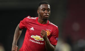 Aaron Wan-Bissaka in action for Manchester United during the Europa League game against Copenhagen in August.