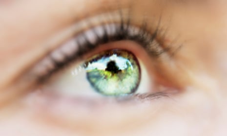 close up of a woman’s eye