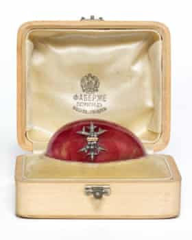 The Fabergé egg in its box
