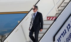 US secretary of state Antony Blinken arrives an airport near Tel Aviv, on 10 June 10.