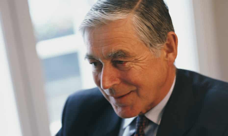 Sir David Barnes in his office in London, 2000, the year after the merger that formed AstraZeneca.