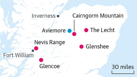 Travel Scotland Ski map