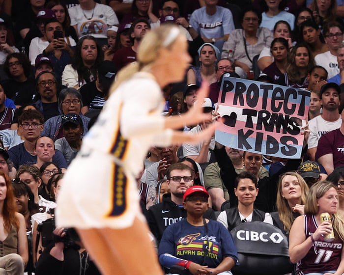 The right is pushing its anti-trans fury on the WNBA. Players and fans are loudly pushing back