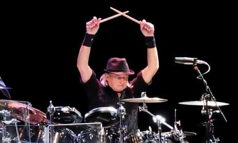 Alan White, drummer with Yes, performing in 2015.