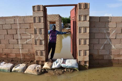 A flooded area in Khartoum’s Omdurman district after Nile’s water level rose due to heavy rainfall, 12 September.