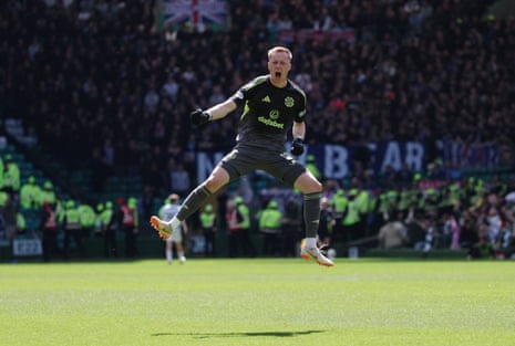 Celtic's Viljami Sinisalo celebrates after Yang Hyun-Jun scores their first goal