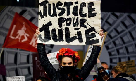 Protests in November last year after a French court rejected an appeal to classify the attacks on ‘Julie’ as rape