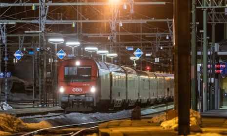 The train from Venice to Munich that was temporarily stopped at the border between Austria and Italy on Sunday while two passengers were tested for coronavirus.