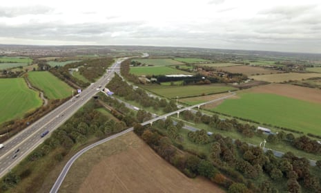 How the Lower Thames Crossing junction with the M25 in Essex will look if it is built.