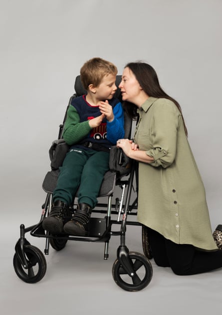Becky looks into her son’s eyes