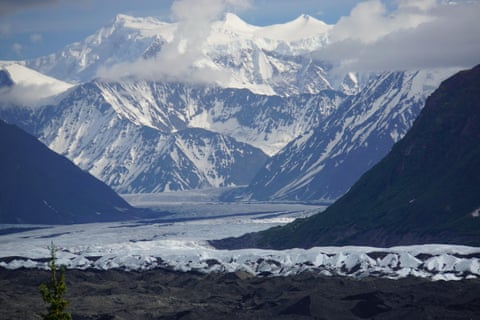 The Matanuska Glacier in the Chugach Mountains, Alaska.