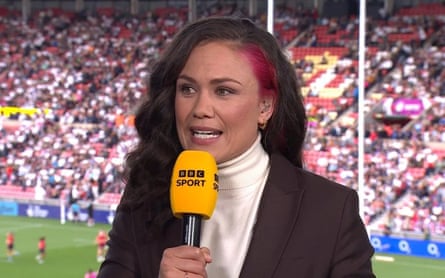 Ruby Tui on pundit duty for the BBC during the Women’s Rugby World Cup.