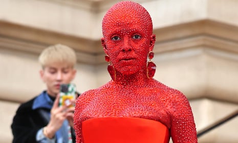 red doja cat dress Paint the Town Red With Doja Cat's Style Evolution