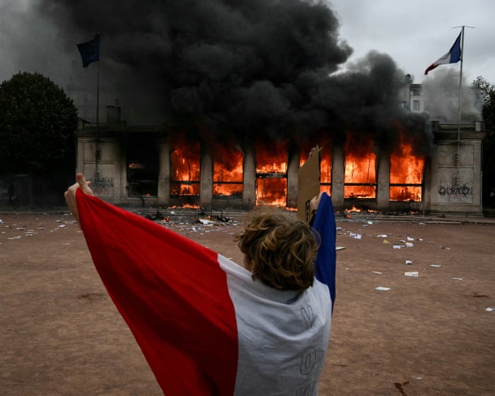‘If we burn, you burn’: hundreds arrested at protests across France – in pictures