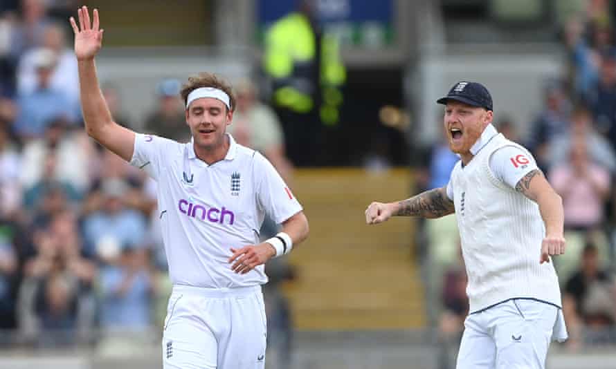 Ben Stokes and bowler Stuart Broad